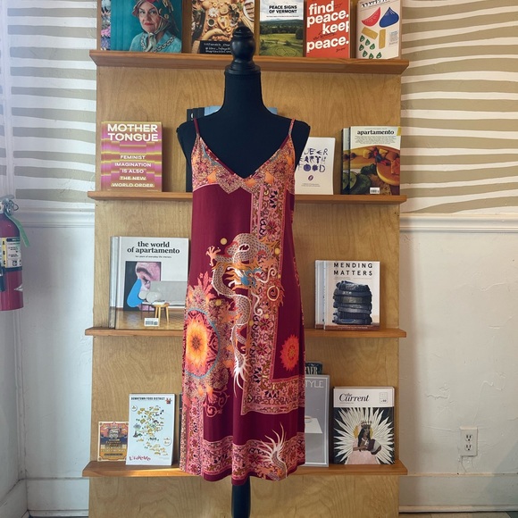 Johnny Was Dragon Print Tank Dress size M - Picture 7 of 13